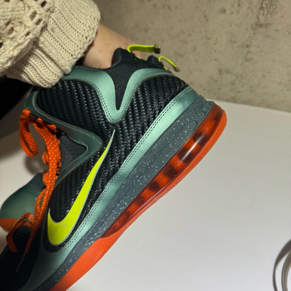 Nike LeBron 9 Cannon High Top Green and Orange‎ Sneakers Size 15 469764004 - Picture 5 of 12